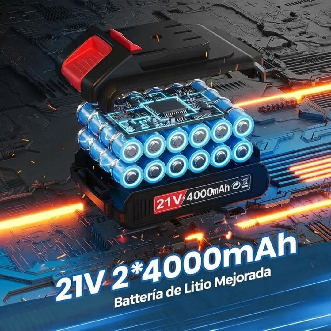 Taladro atornillador inalámbrico de 21 V – Kit de 29 piezas