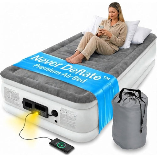 Matelas inflable de lujo con bomba integrada