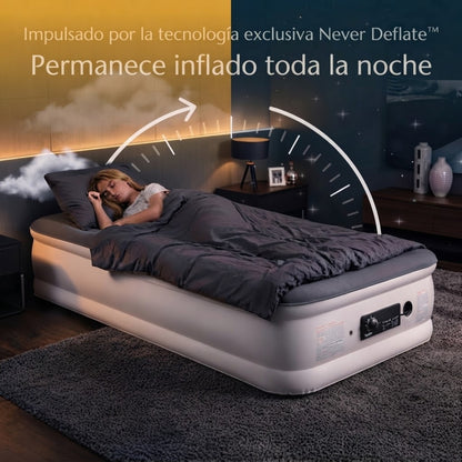 Matelas inflable de lujo con bomba integrada
