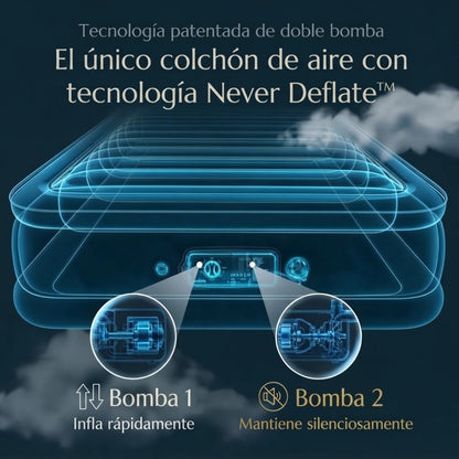 Matelas inflable de lujo con bomba integrada