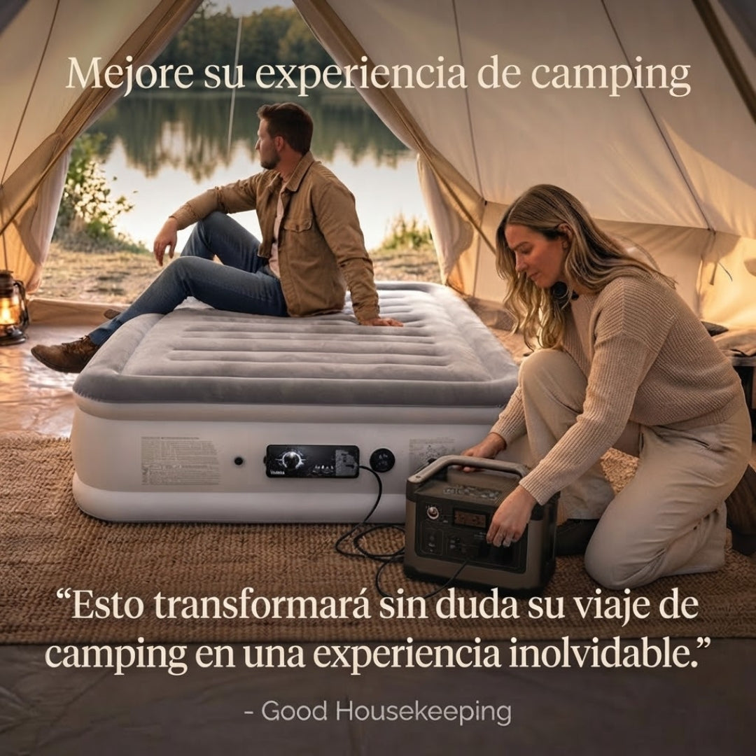 Matelas inflable de lujo con bomba integrada