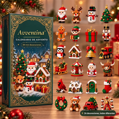 Avventina™ – Calendario de Adviento con 24 minidecoraciones para construir