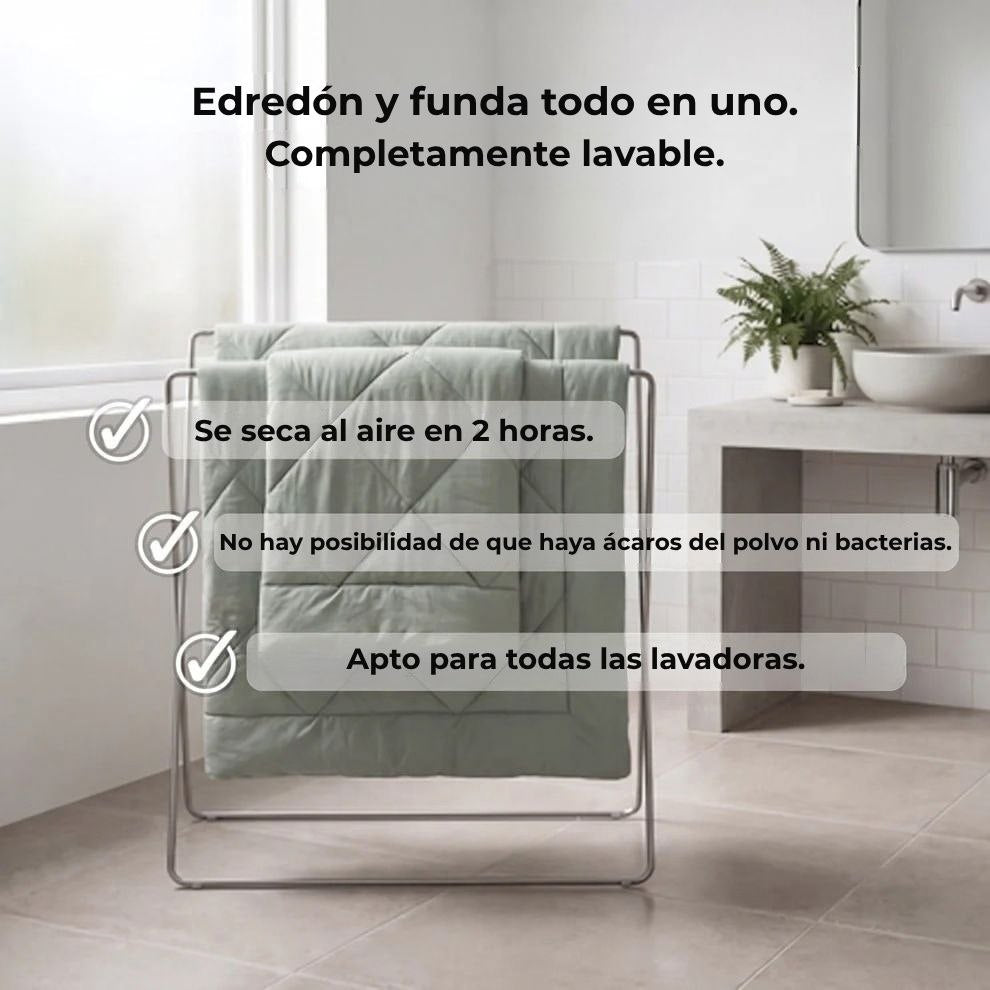 Edredón EasySleep® 2 en 1 que elimina la necesidad de sábanas