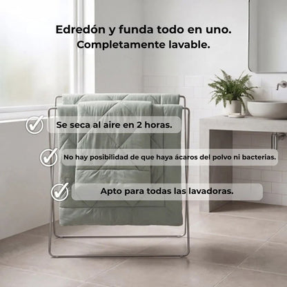 Edredón EasySleep® 2 en 1 que elimina la necesidad de sábanas