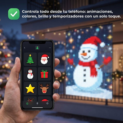 Festilume™ – Cortina de luces LED animada de Navidad